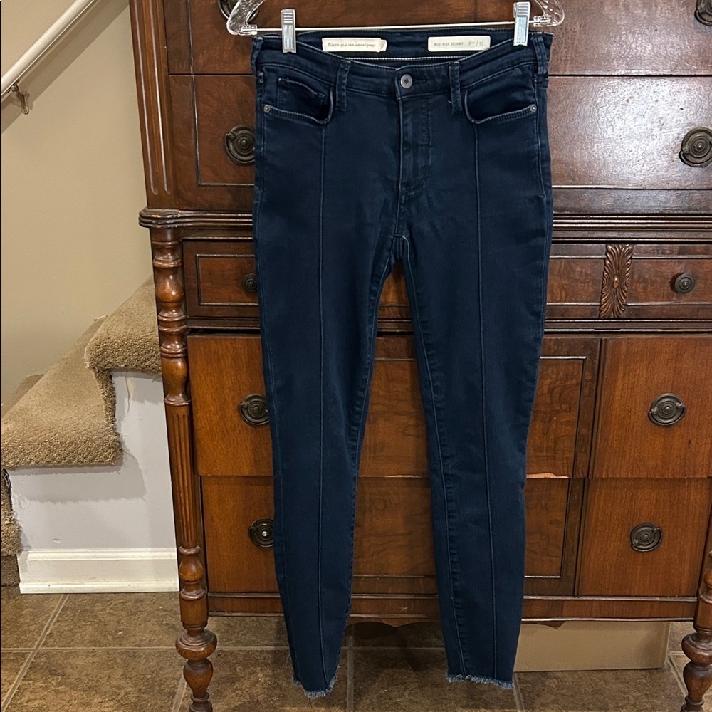 Pilcro and the Letterpress Jeans Mid-Rise Skinny Dark Wash